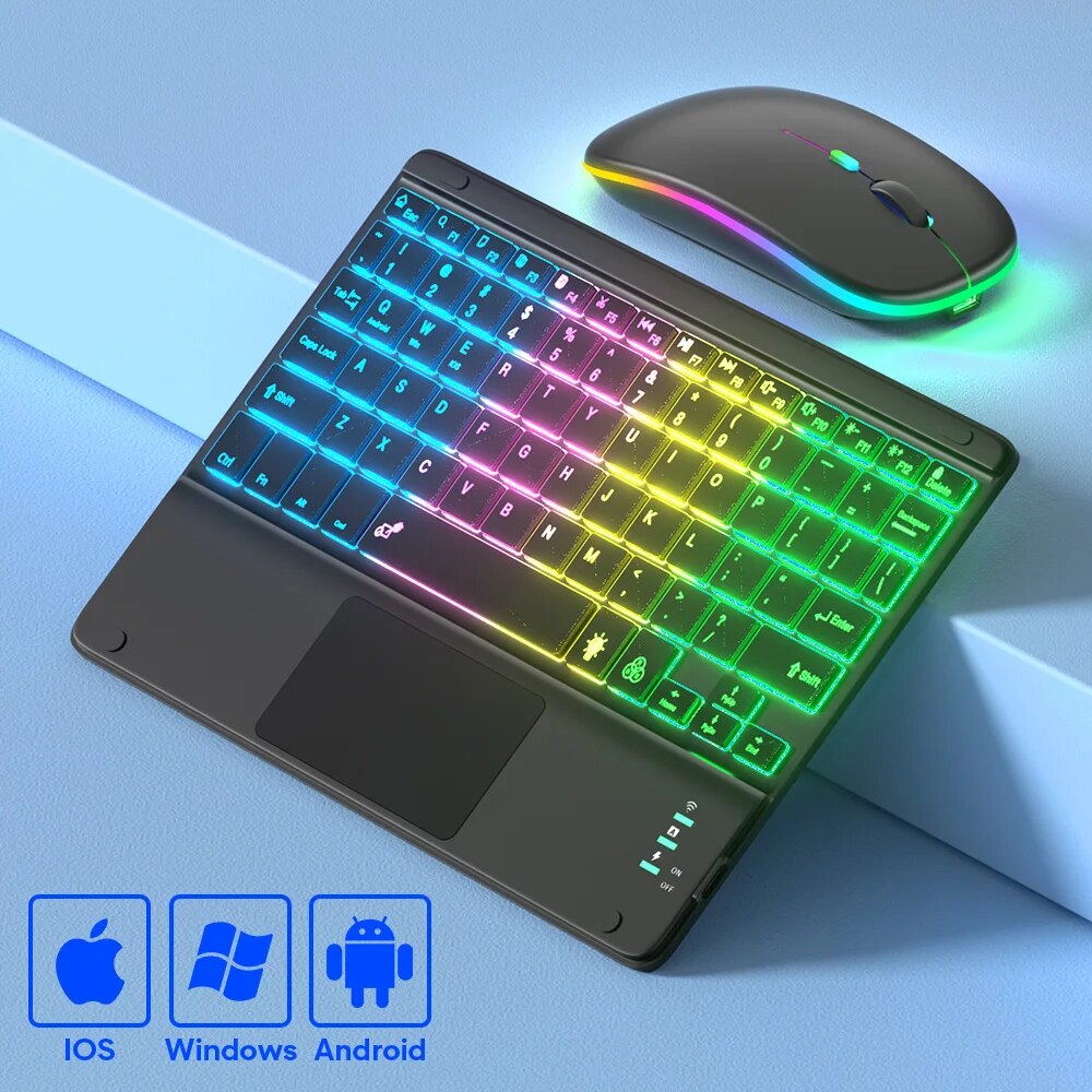 Accessories For Android Tablet - Clavier Bluetooth rétro4.2 aste, TouchSub, Coréen,