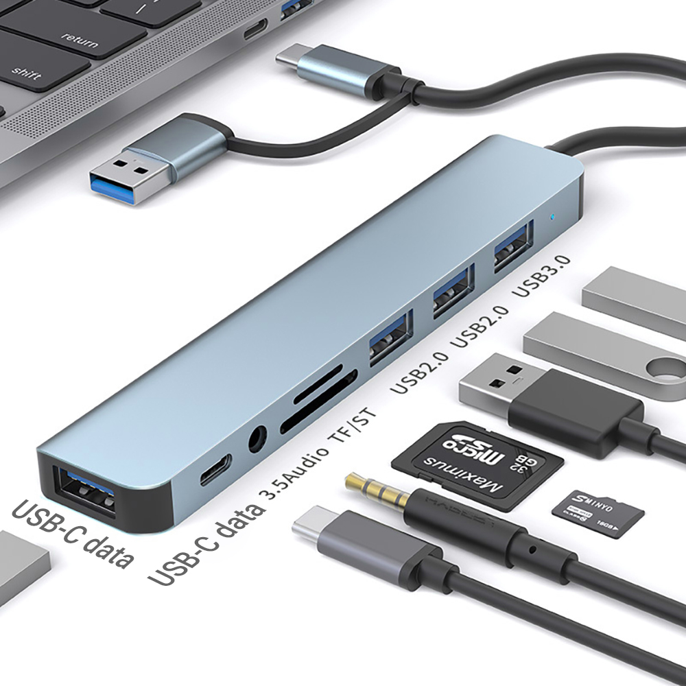 Officeworks Tablet Accessories - Station d'accueil USB 9-en-1 à double