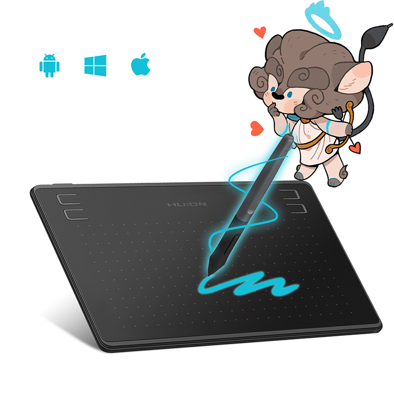Graphic Tablet Accessories - Huion-Tablette de dessin numérique HS64, avec
