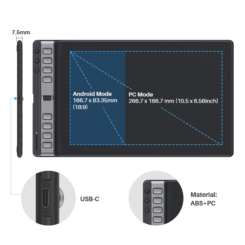 Tablette graphique Huion Inspi - Graphic Tablet Accessories avis et prix